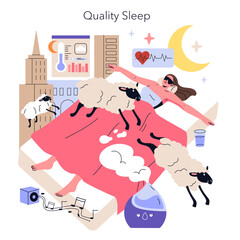 Biohacking. Flat Vector Illustration