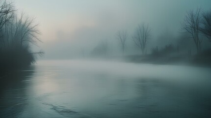 Fototapeta premium fog in river