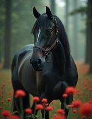 Obraz premium a horse in the woods