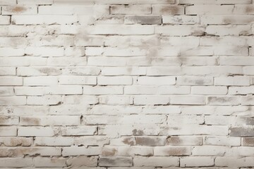 Fototapeta premium White painted brick wall background showing light and shadow, creating a textured and rustic look