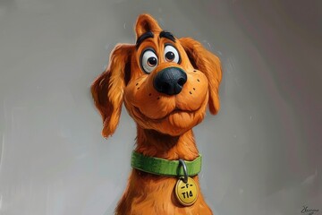 SCOOBY-DOO Fluffy Cartoon Character Cut Out On A White Background