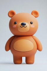 Naklejka premium 3d cute cartoon bear