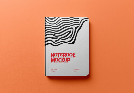 Stylish Notebook Cover Mockup: Ideal for Branding, Design, and Product Showcase, Generated with AI