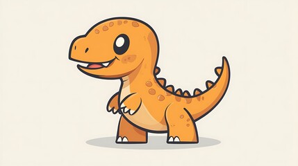 Naklejka premium Cute cartoon dinosaur