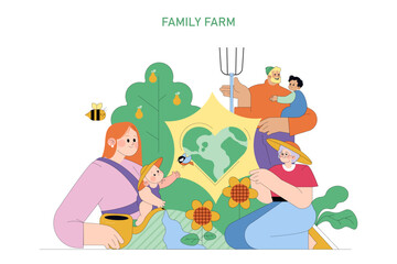 National Agriculture Day. Flat Vector Illustration