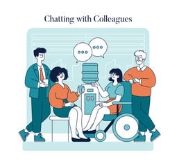 Working Mom Day. Flat Vector Illustration