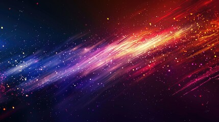 Fototapeta premium A vibrant abstract design featuring dynamic streaks of color and light.