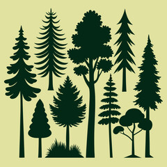 Fototapeta premium set of trees