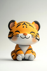 3d cute cartoon tiger