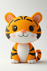3d cute cartoon tiger
