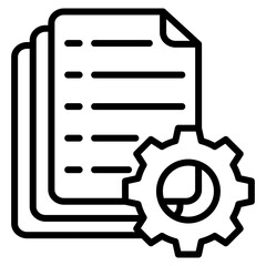 Document Management Icon Element For Design