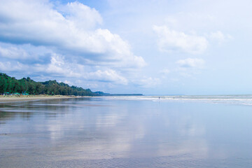 Scenic view of sea against sky at cox's bazar