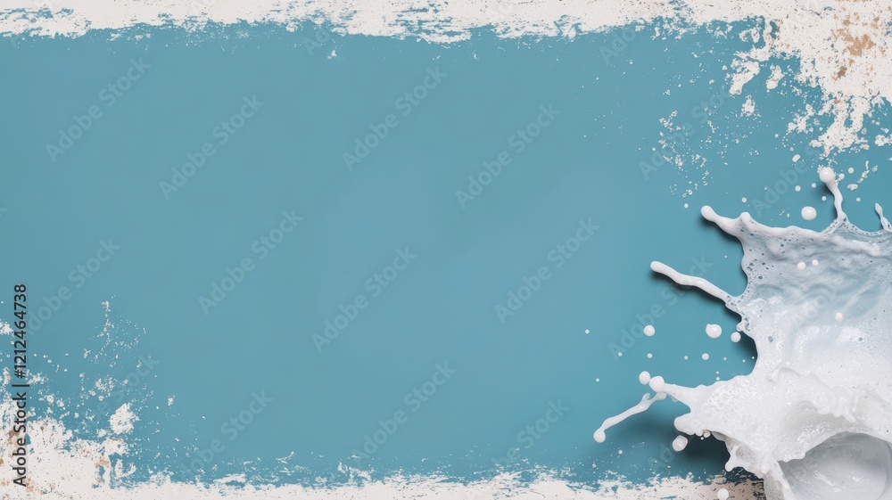 Canvas Prints dynamic water splash motion isolated on blue background creative visual content artistic environment