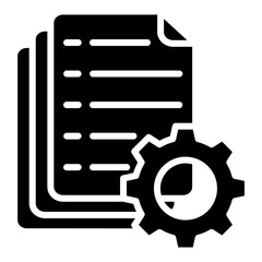 Document Management Icon Element For Design