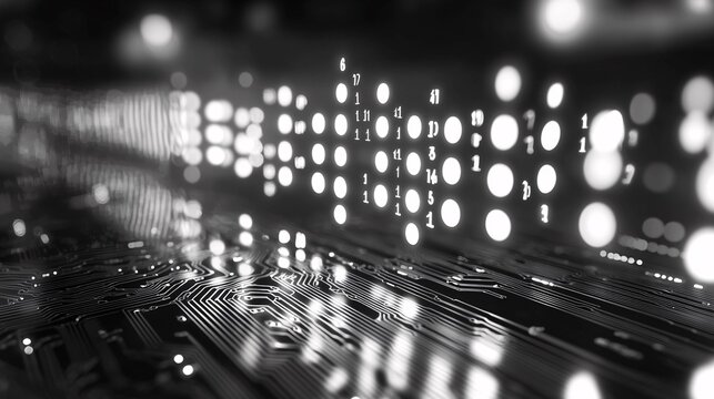 code forming a circuit board pattern Binary Numbers 