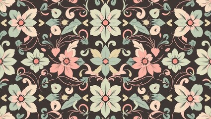 seamless pattern with flowers