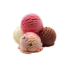 Ice cream scoop isolated on transparent background