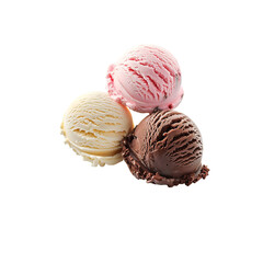 Ice cream scoop isolated on transparent background
