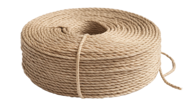 Roll of thin natural rope png