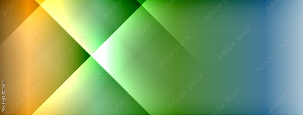 Poster Dynamic shadow lines with gradient colors geometric background
