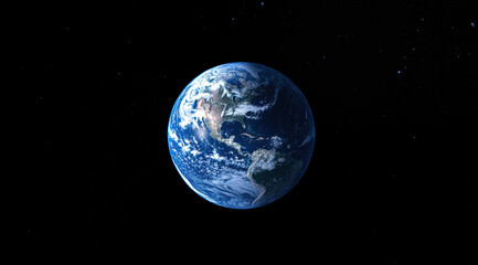 Fototapeta premium stunning view of Earth from space, showcasing its vibrant blue oceans and landmasses