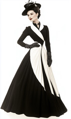 Fototapeta premium Full Length Photograph of Elegant Woman