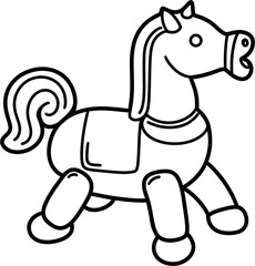Horse cute outlines .png