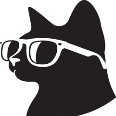 Cat with sunglass style Adobe Illustrator Artwork