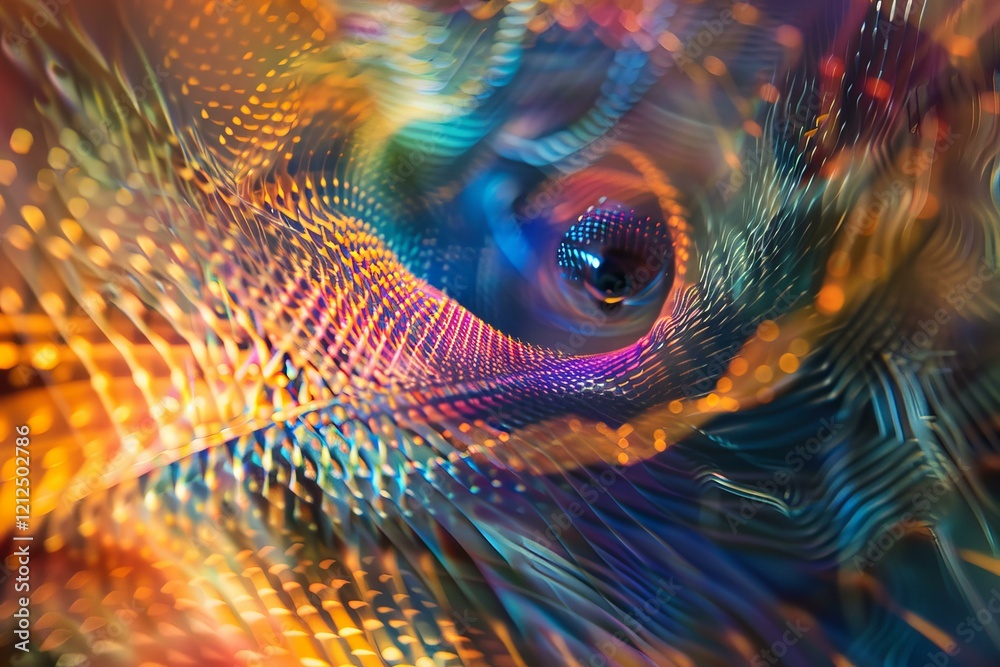 Poster abstract colorful wavy background with depth of field effect is suitable for any background
