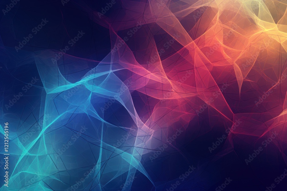 Poster Colorful abstract background with flowing lines and dynamic shapes, creating a visually appealing design