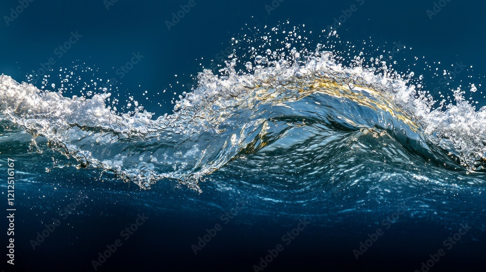Poster a stunning display of clear water bursts forth in a dynamic splash, capturing the essence of nature'