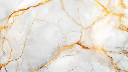 Fototapeta premium Flowing Veins of White and Gold Marble with Shimmering Accents - Elegant Abstract Background