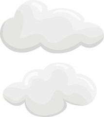Clouds. Vector clipart, illustration with isolated background.