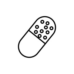 capsule icon Simple outline illustration