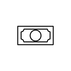 cash icon Simple outline illustration