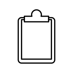 clipboard icon Simple outline illustration