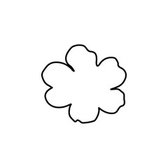 hawaiian flower icon Simple outline illustration