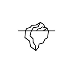 iceberg icon Simple outline illustration