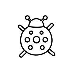 ladybug icon Simple outline illustration