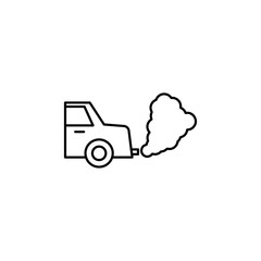 no car smoke icon Simple outline illustration