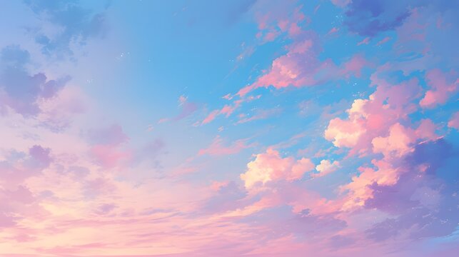 A serene pastel sky background, perfect for soft, calming designs or as a backdrop for events