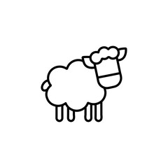 sheep icon Simple outline illustration