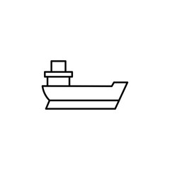 ship icon Simple outline illustration