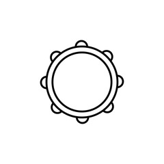 tambourine icon Simple outline illustration