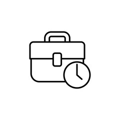 time management icon Simple outline illustration