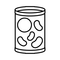 tin can icon Simple outline illustration