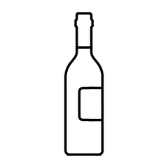wine icon Simple outline illustration