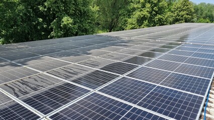dirty and cleaned solar panels