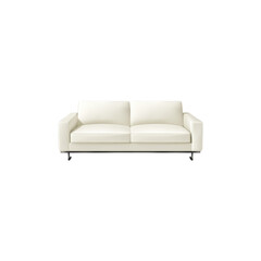Fototapeta premium Elegant White Couch for Modern Living Room Interior Design