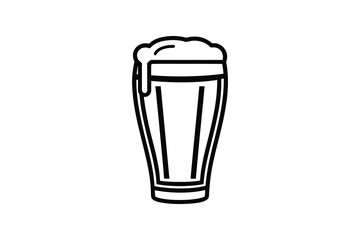 Beer silhouette, Beer glass and bottle icon symbol. Beer vector illustration  
